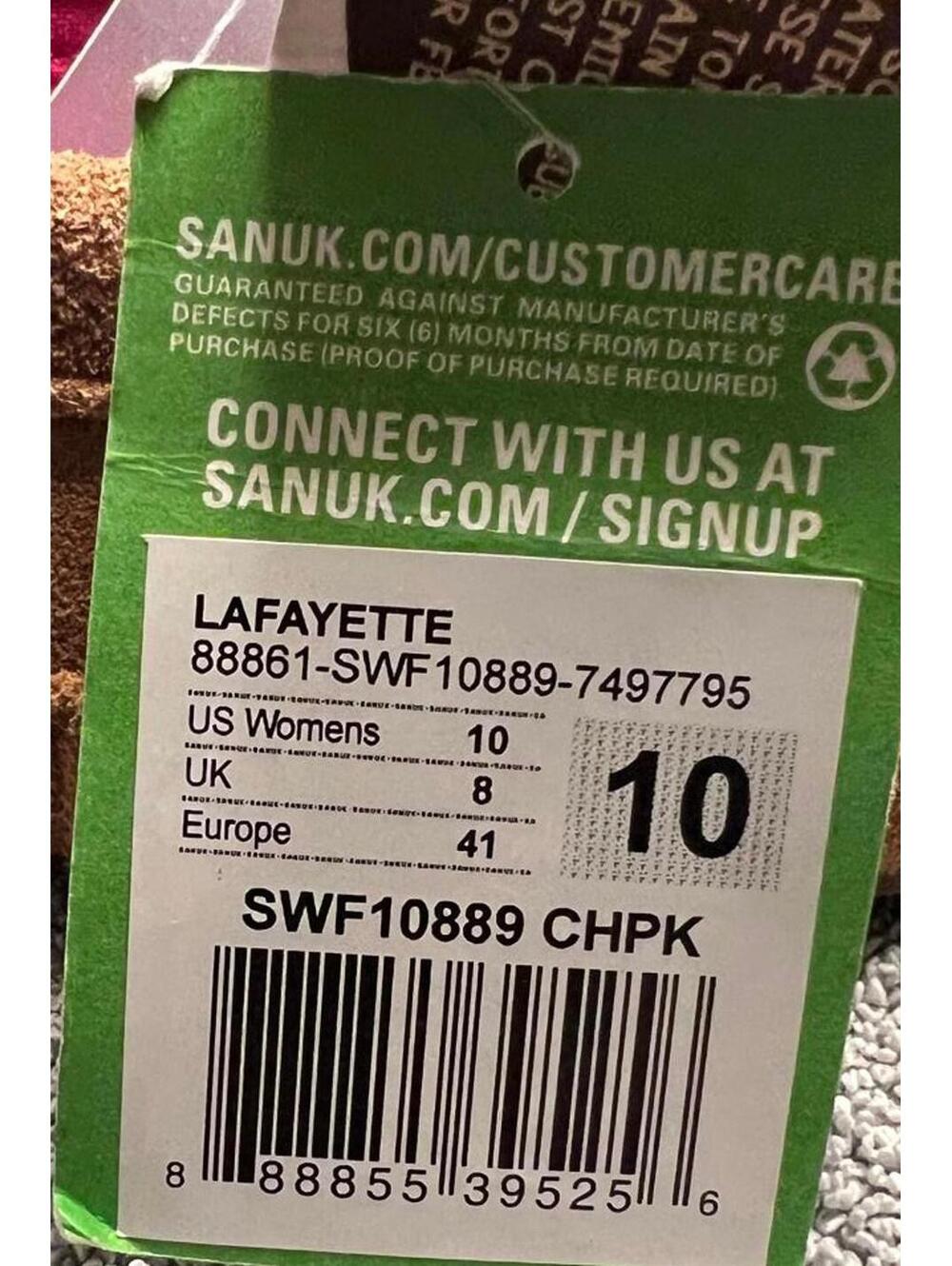 NWT Sanuk Lafayette Suede Slip-Ons, Desert Boho Modern Southwest Indie Size 10 - Picture 8 of 9